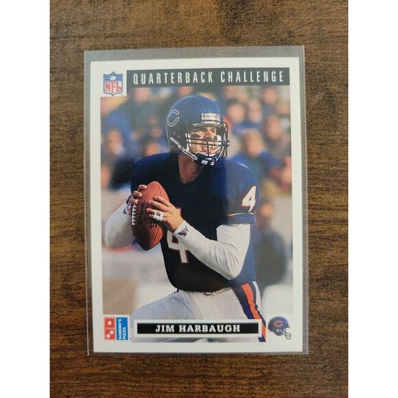 Jim Harbaugh 1991 Upper Deck Domino's Quarterback Challenge #3 - Fresh Pull - Picture 1 of 2
